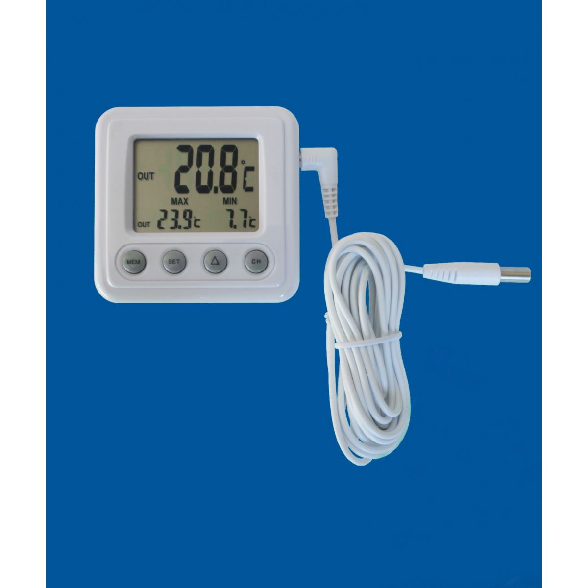 Innen- Außenthermometer mit amtlichem DKD-Kalibrierschein (DAkkS
