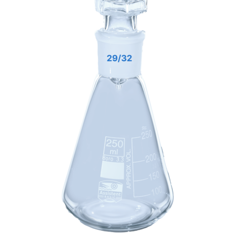 BASIC Erlenmeyerkolben, mit Glasstopfen